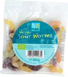 Pural Würmchen mit Geschmack Obst Vegan 1Stück 100gr