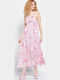 Sommer Midi Damenkleid Rosa