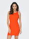 Only Sommer Mini Kleid Orange