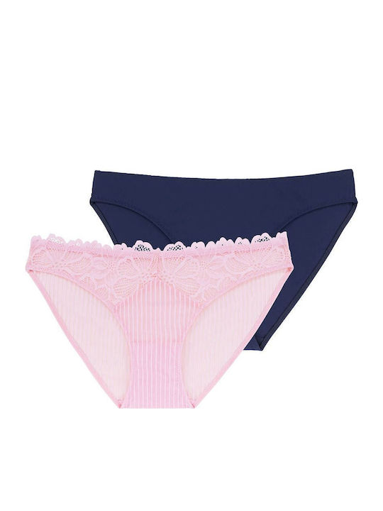Women's Slip 2Pack Blue / Pink