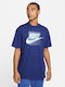 Nike Herren Sport T-Shirt Kurzarm Blau