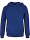 Kinder-Sweatshirt mit Kapuze und Taschen Blau