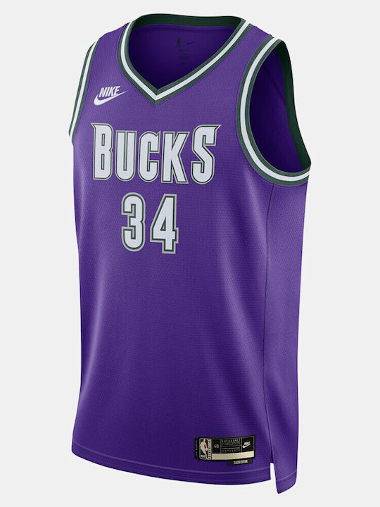 NBA Swingman Giannis Antetokounmpo Milwaukee Bucks City Edition Jersey Style Basketball