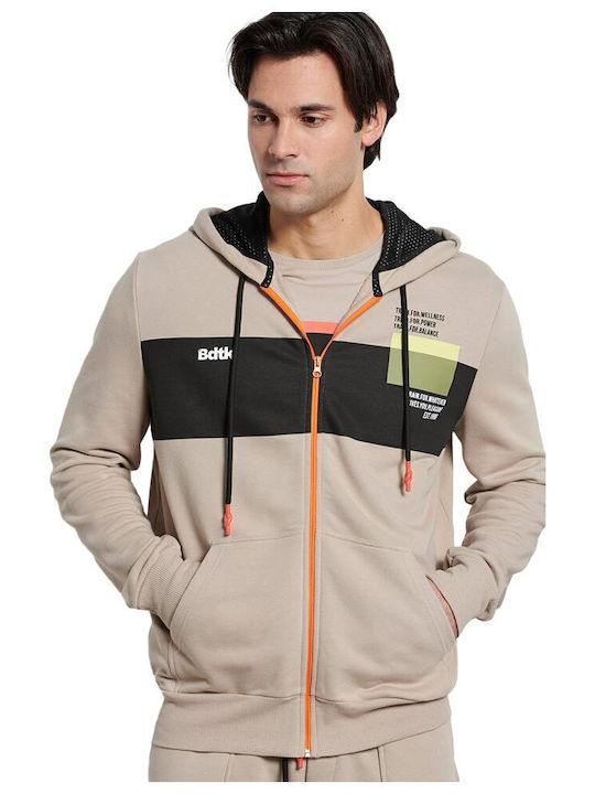 Beige Hoodie Cardigan