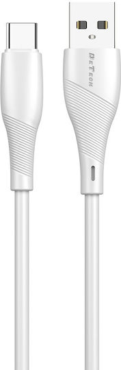 DE-44C3 USB 2.0 Cable USB-C male - USB-A Λευκό 3m 40272