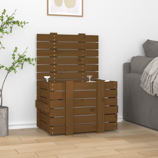vidaXL Διακοσμητικό Μπαούλο Ξύλινο Καφέ 58x40.5x42εκ.