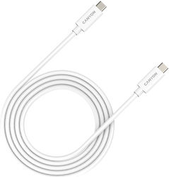 Canyon USB 4 Cable USB-C Male - USB-C 240W PD White 2m CNS-USBC42W