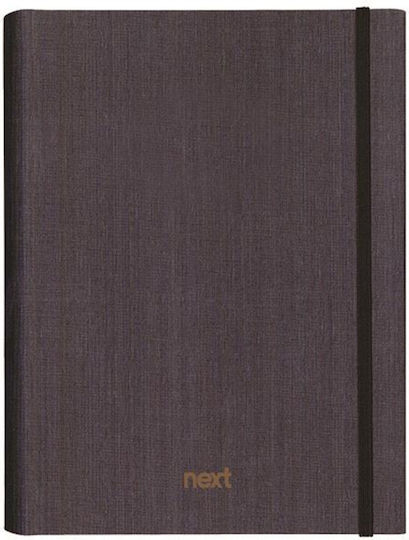 Next Spiral Caiet Cu dungi A4 175 de Foi 5 de Subiecte Fabric Maro 1buc