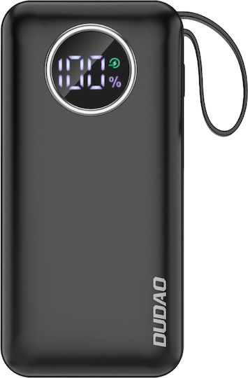 Dudao K15 sB Външна Батерия 10000mAh 22.5W с USB-A Изходен Порт и USB-C Изходен Порт Power Delivery Черна