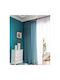 My Home Luxury Curtain with Grommets Velour Satin Petrol Blue 280x270cm