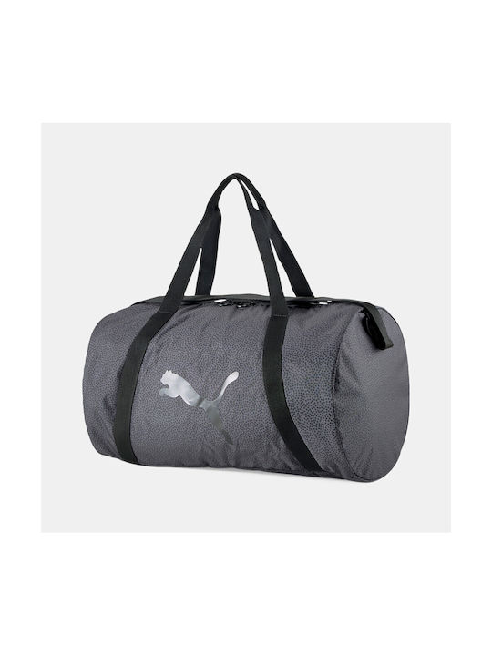 PUMA Barrel Bag Γυναικεία Τσάντα Ώμου για Γυμναστήριο Γκρι