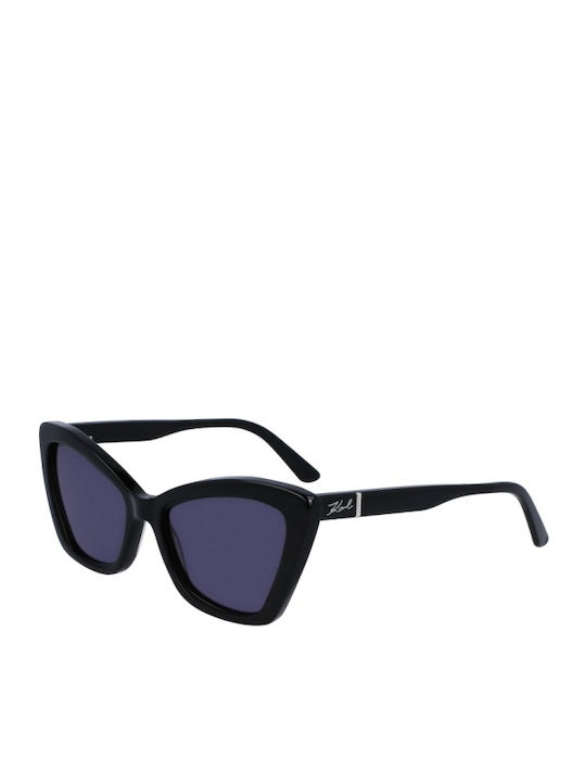 Karl Lagerfeld Women's Sunglasses with Black Plastic Frame and Blue Lens KL6105S-001