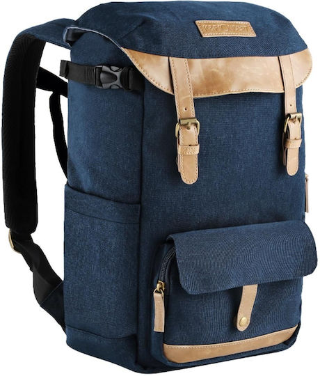 K&F Concept Travel Outdoor Τσάντα Πλάτης Φωτογραφικής Μηχανής Μπλε
