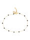 Excite-Fashion Gold Plated Steel Anklet Chain Black PE-1809-01-Black-55
