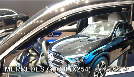 Heko Set of Windbreakers Front Car Dark Fime for Mercedes-Benz GLC X254 5D 2022+ 2pcs
