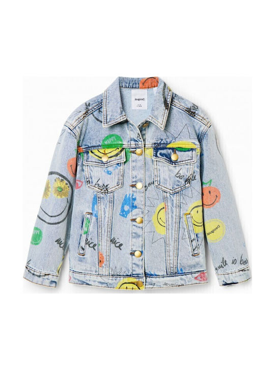 Kids' Denim Jacket Short Blue Africa Girl