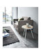 Rund Beistelltisch aus Massivholz Beige B48xT49xH50cm