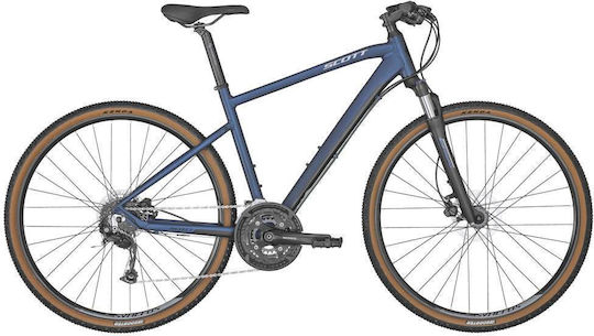 Scott Cross 30 28" 2022 Blau Mountainbike mit 27 Gängen und Mechanische Scheibenbremsen