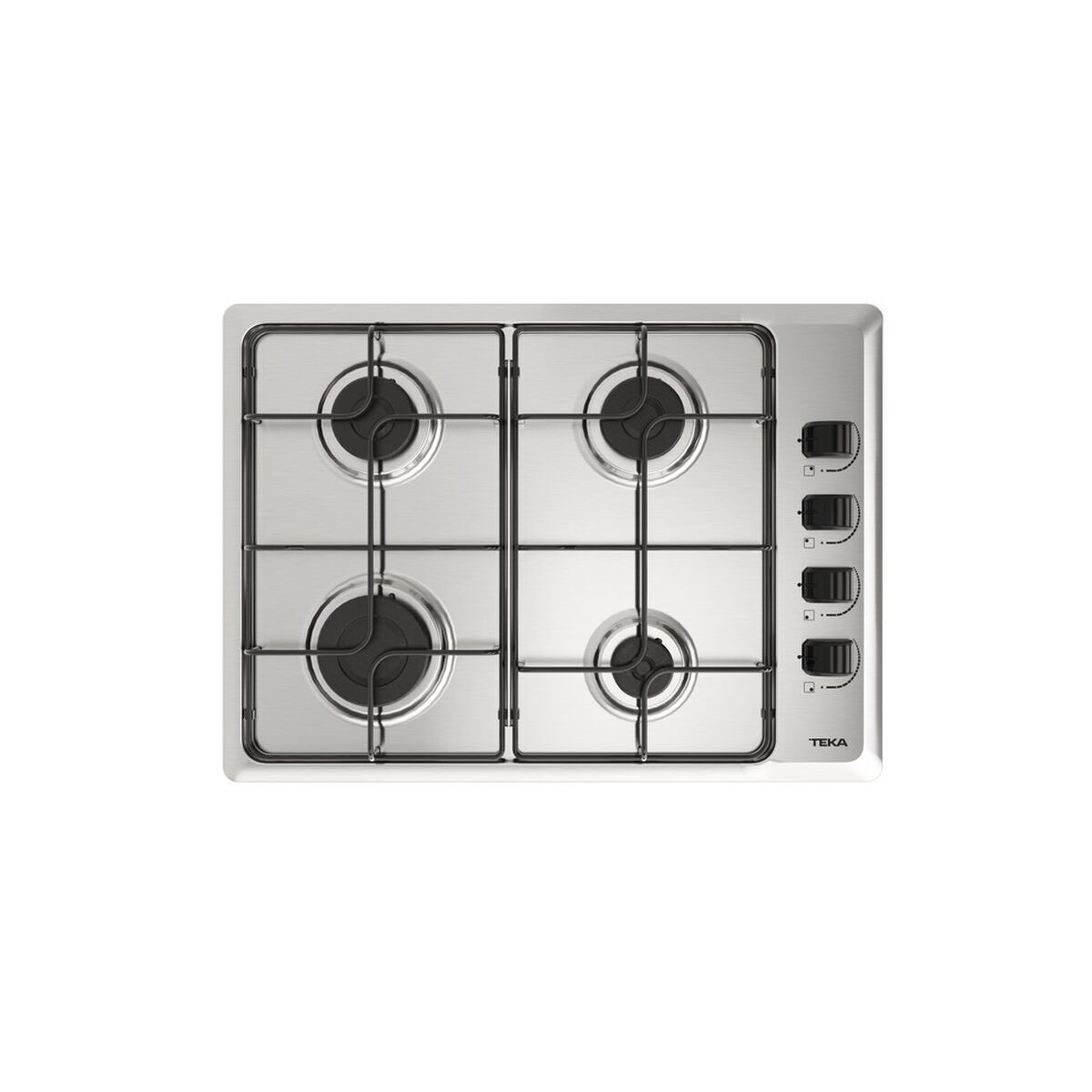 Teka Autonomous Cooktop with Natural Gas Burners Inox 60x43.5cm
