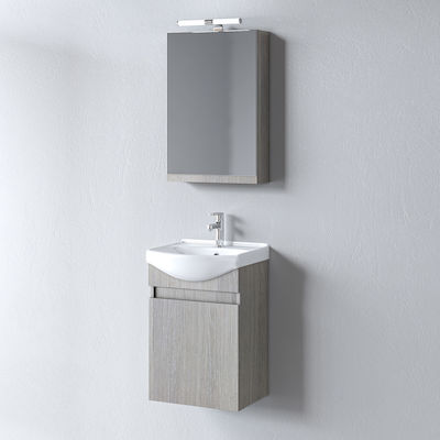 Martin Siena 45 Bench with Washbasin & Mirror Melamine L45xW31xH60cm Harmony