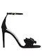 Sante 23-244-01 Fabric Women's Sandals In Black Colour