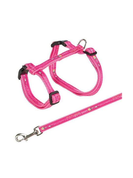 Trixie Σαμαράκι Γάτας με Οδηγό XL Ροζ 34 - 57cm