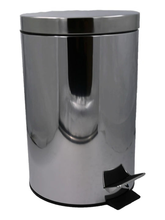 Klikareto Inox Καλαθάκι Μπάνιου 3lt Ασημί