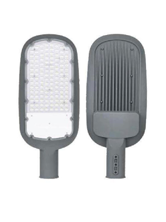 Lucas LED Εξωτερικό Φωτιστικό LED Δρόμου 50W με Ψυχρό Λευκό Φως IP65 Γκρι