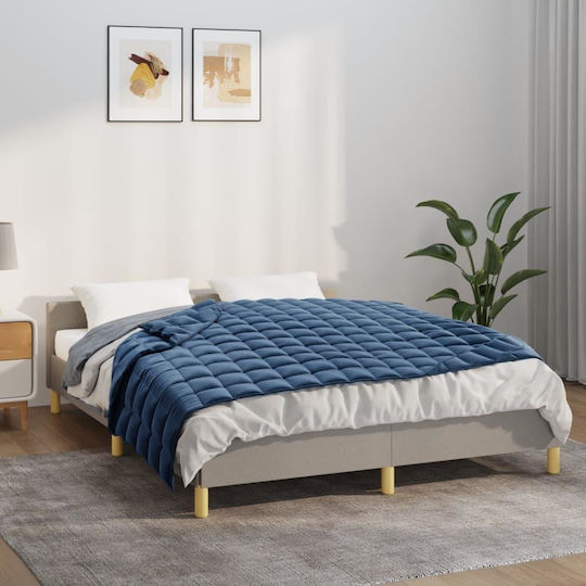 vidaXL Κουβέρτα Βαρύτητας Καναπέ 122x183εκ. Μπλε 3154847