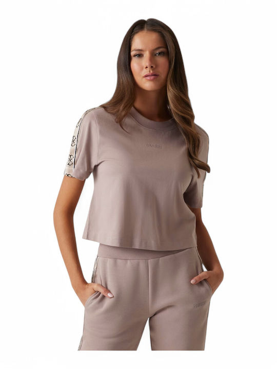 Guess V3RI08I3Z14 Women's Athletic Crop Top Sho...