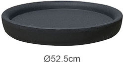 Marhome 06-00-23229-1 Στρογγυλό Πιάτο Γλάστρας σε Μαύρο Χρώμα 52.5x52.5εκ.