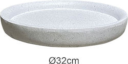 Marhome Round Pot Plate White 32x32cm 06-00-23226-2