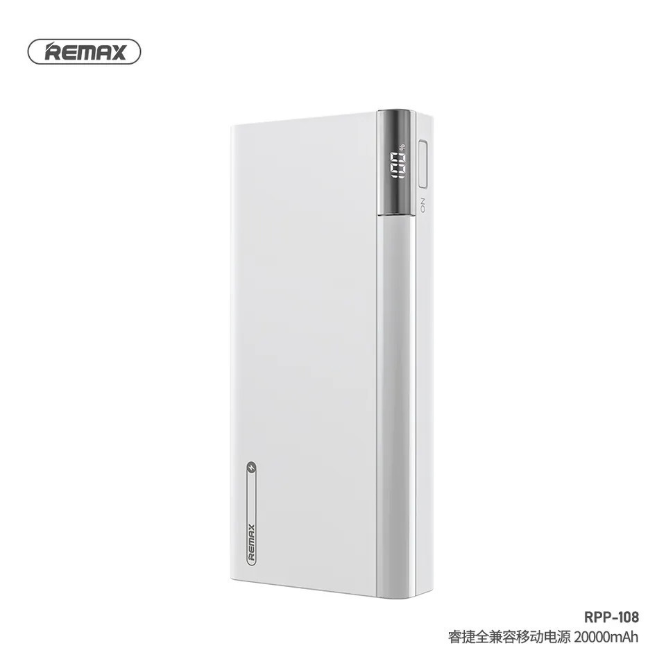 Remax RPP-108 Power Bank 20000mAh 22.5W με 2 Θύρες USB-A και Θύρα USB-C ...
