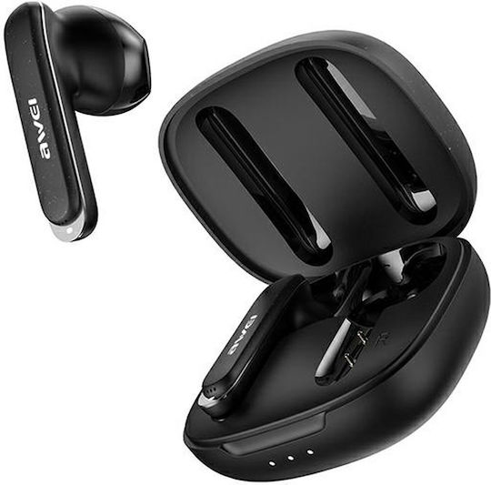 Awei T66 In-Ear Bluetooth-Freisprecheinrichtung Kopfhörer mit Schweißresistenz und Ladeetui Schwarz