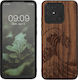 KWmobile The Great Wave Back Cover Lemn Maro în...