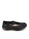 Damen Ballerinas mit Riemen in Schwarz Farbe