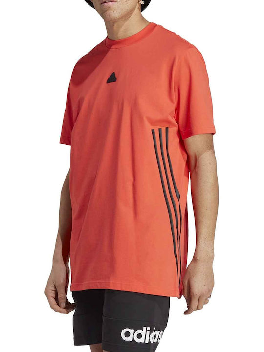 Adidas Future Icons 3-Stripes Men's Athletic T-shirt Short Sleeve Bright Red