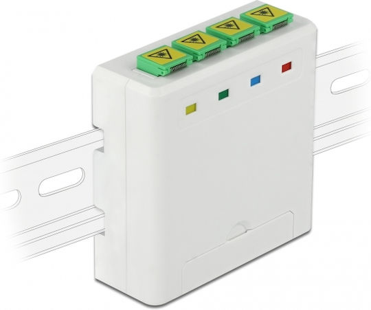 DeLock Cutie de conectare a fibrei optice pentru șină DIN 4 x SC Simplex sau LC Duplex 1buc (85921)