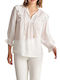 Attrattivo Summer Tunic with 3/4 Sleeve White