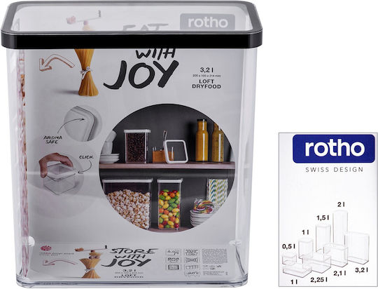 Rotho Babydesign General Use Food Jar with Lid Glass Transparent 3200ml