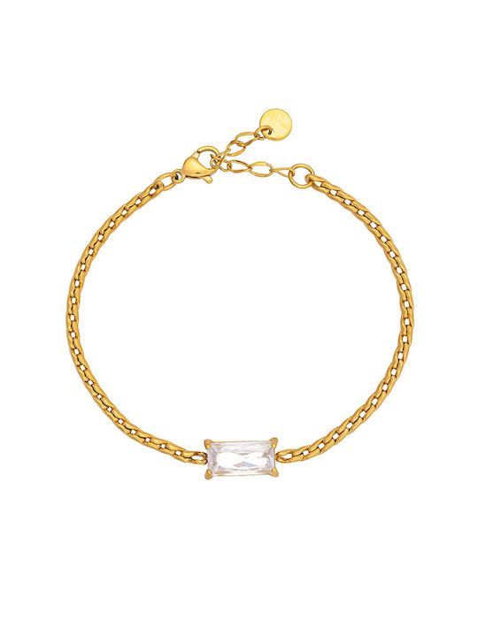 Excite-Fashion Bracelet Chain made of Steel Gold Plated