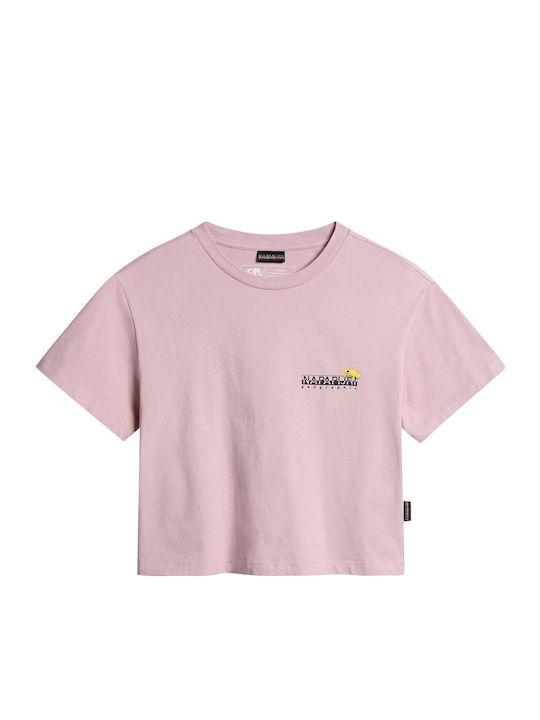 Napapijri Κοντομάνικο Crop Top Ροζ