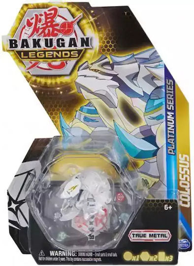 Spin Master Миниатюрна играчка Platinum Series Bakugan Колос - Бял за 6+ години Години 10см.