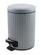 Metallic Bathroom Bin 3L Gray