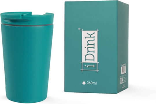 Total Gift Ποτήρι Θερμός Ανοξείδωτο 260ml Πράσινο