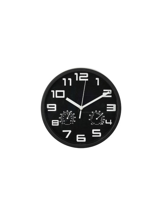 Aria Trade 837362300 Wall Clock Metallic Black Ø25cm