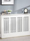 HomCom Калориферен Капак от MDF Бял 120x18x84см
