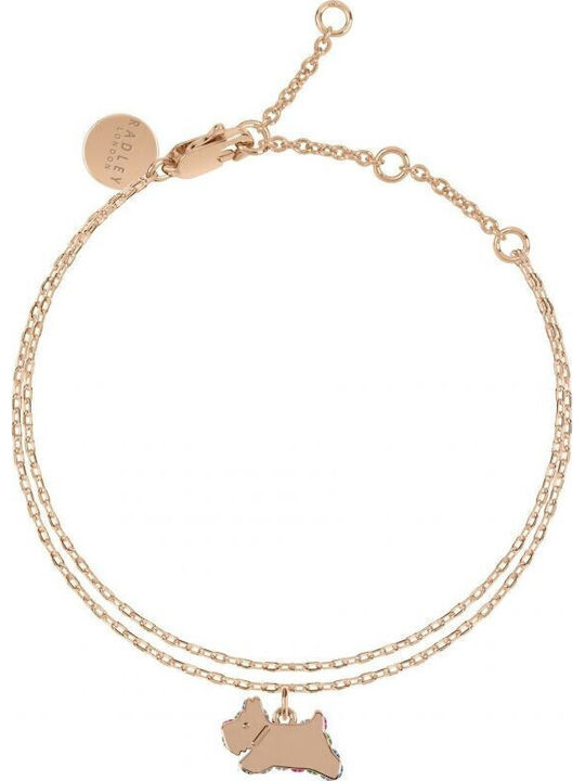 Radley Damen Armband Kette aus Stahl Vergoldet mit Zirkon