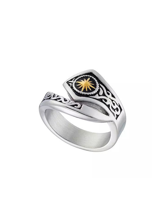 Oxzen Women's Ring from Steel Gold Plated