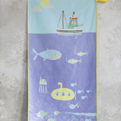 Nima Sub Kids Beach Towel Yellow 140x70cm